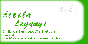 attila leganyi business card